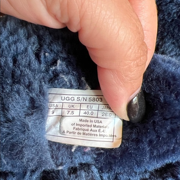 UGG Women's Bailey Button II Boot - Navy Blue - Used Good Condition - Picture 9 of 9